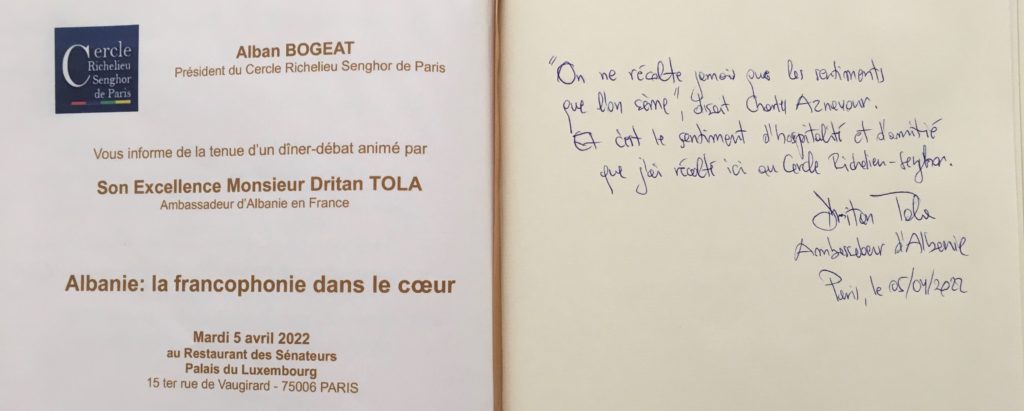 Livre d'or du 5 avril 2022