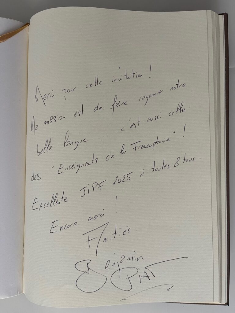 Dédicace Livre d'or 4 nov 2025